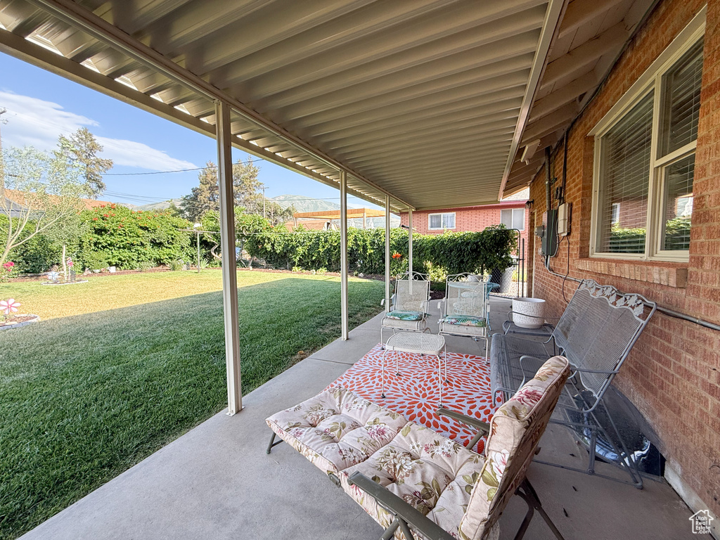 View of patio / terrace featuring an outdoor hangout area