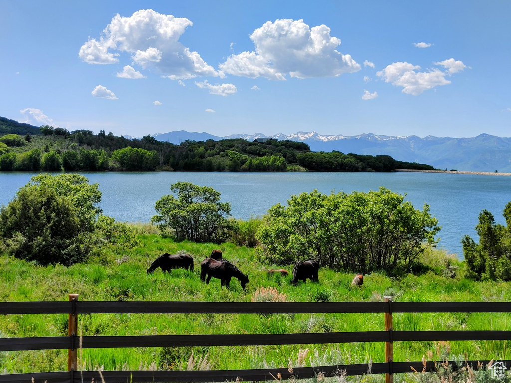 Water view with mountains