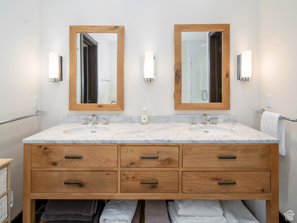 Bathroom with double vanity