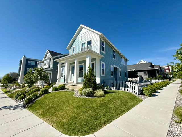 View of front of property with covered porch