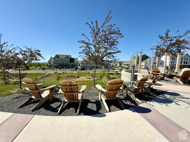 View of patio with a residential view