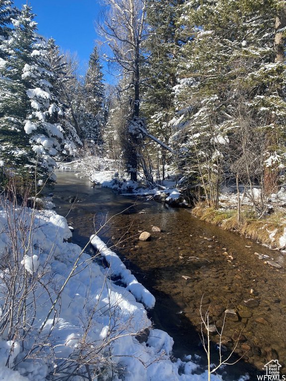 View of snowy landscape