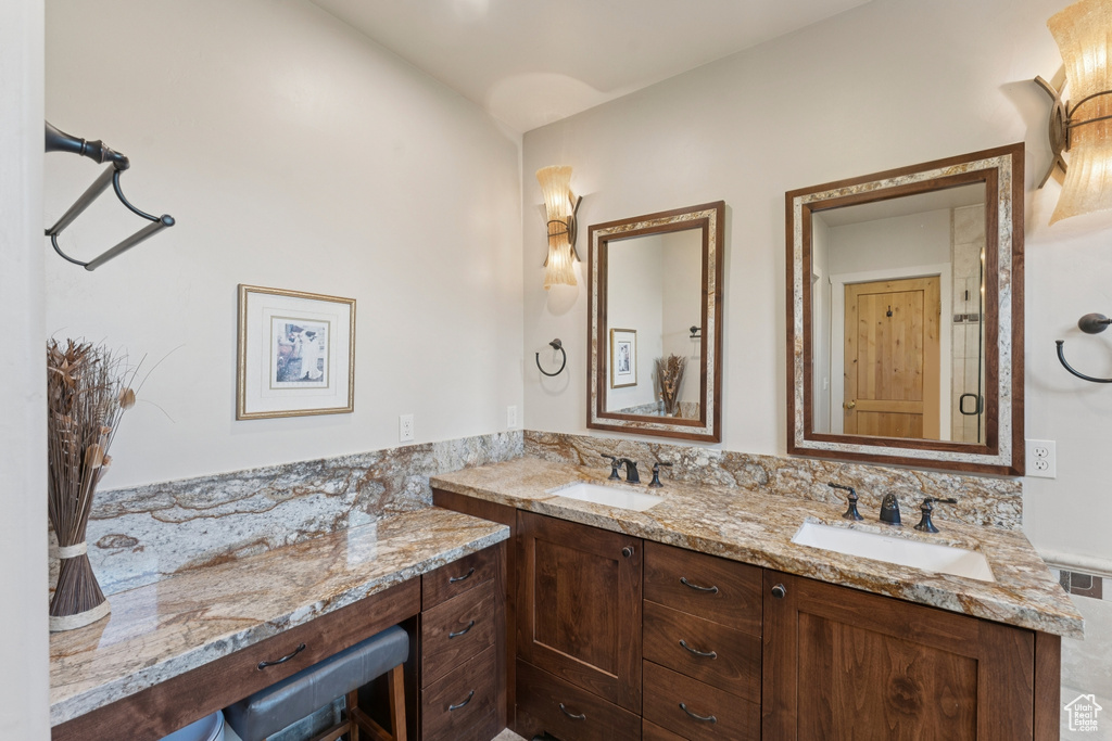 Full bath with double vanity
