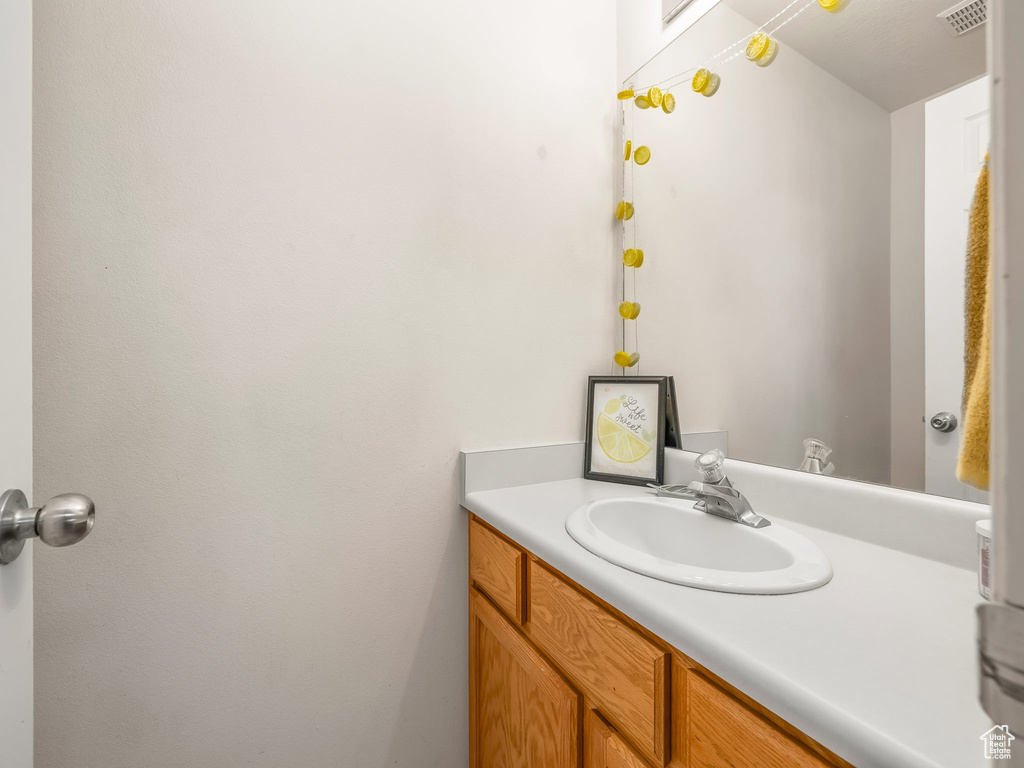 Bathroom featuring vanity