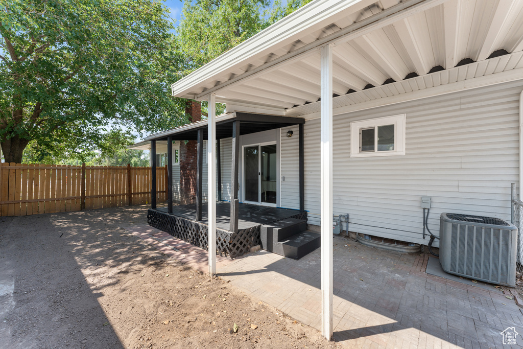 View of patio / terrace with central AC unit