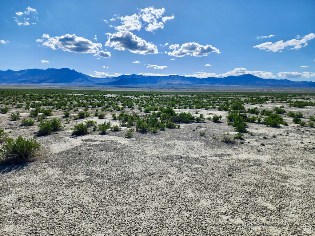 Mountain view featuring a desert landscape