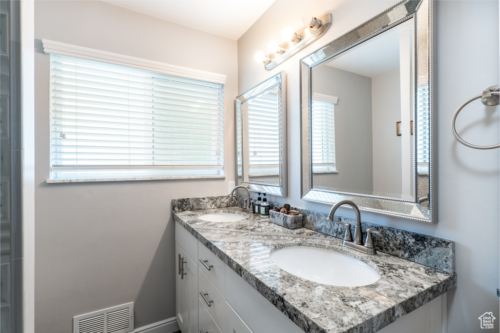 Bathroom with double vanity