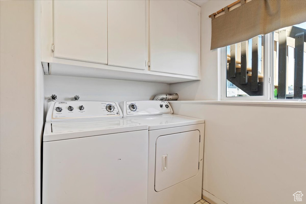 Laundry room with separate washer and dryer