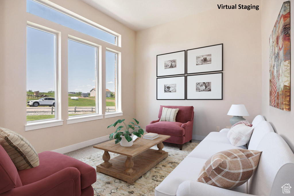 Living area with baseboards