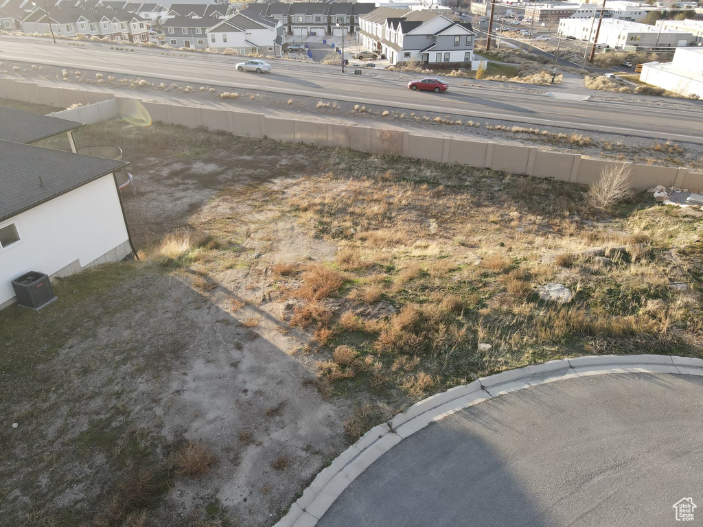 Aerial perspective of suburban area
