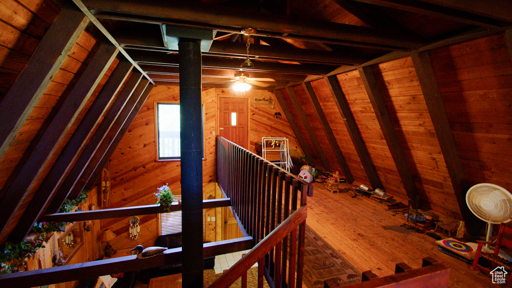 View of unfinished attic