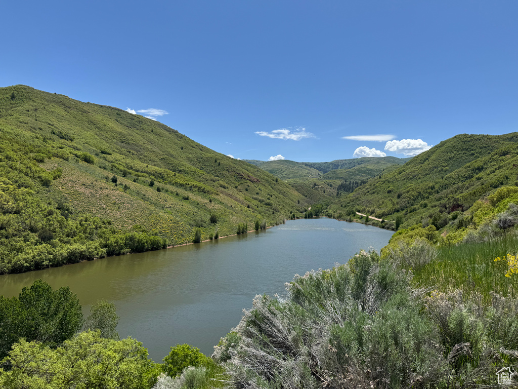 Water view with mountains