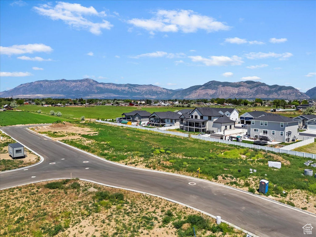 Mountain view with nearby suburban area