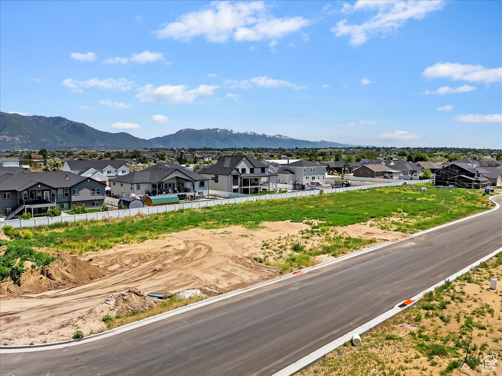 Mountain view with nearby suburban area