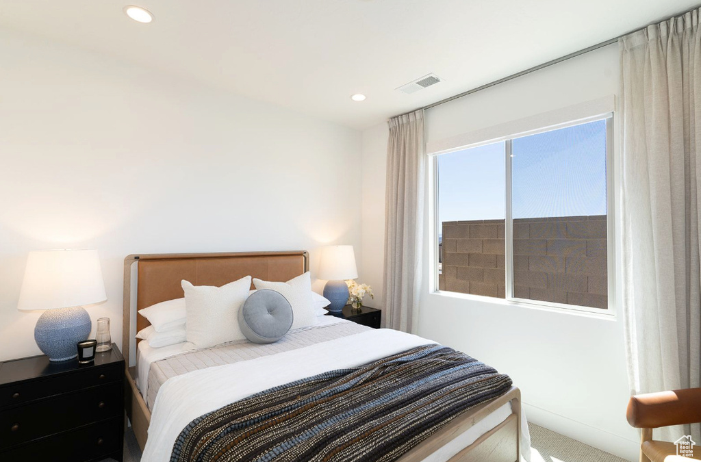Bedroom featuring recessed lighting