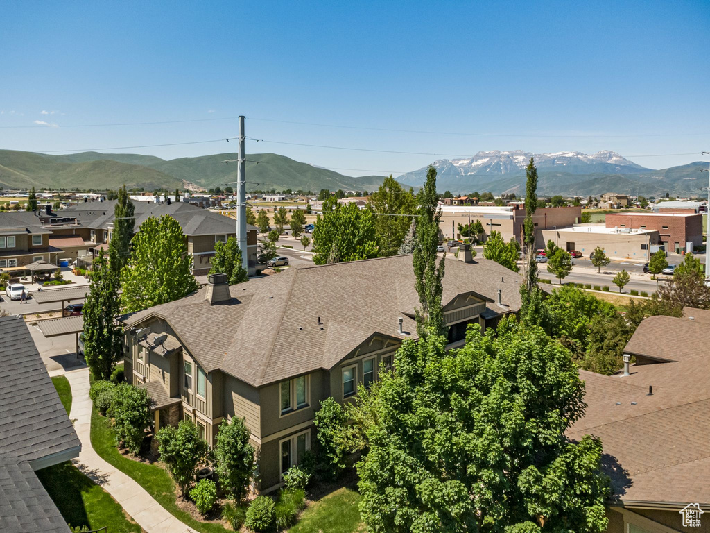 Mountain view with nearby suburban area