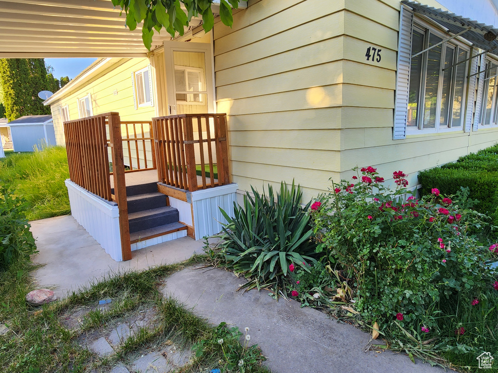 View of doorway to property
