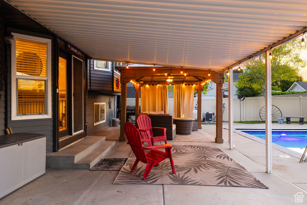View of patio / terrace featuring cooling unit