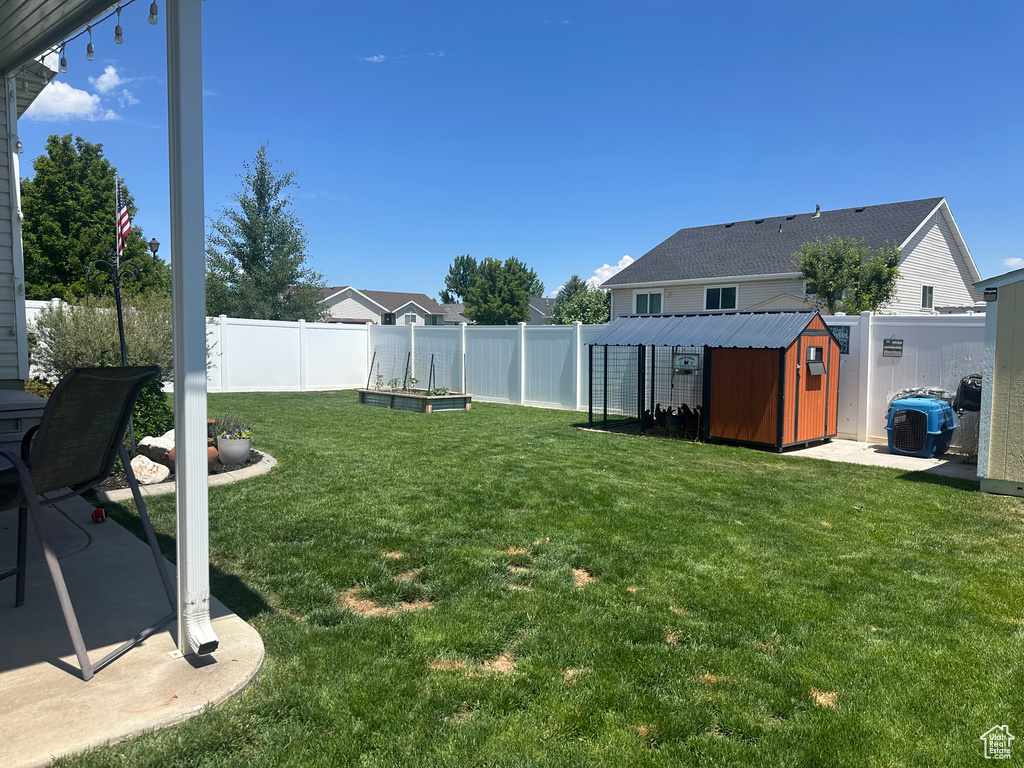 View of yard featuring a vegetable garden