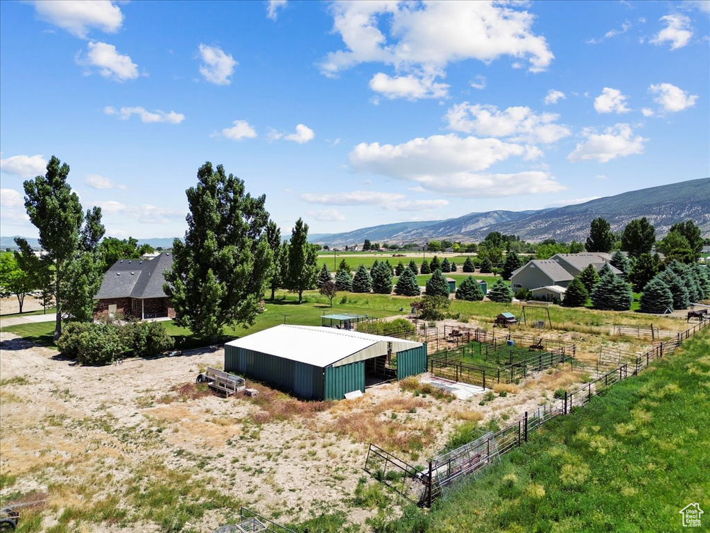Mountain view featuring rural landscape