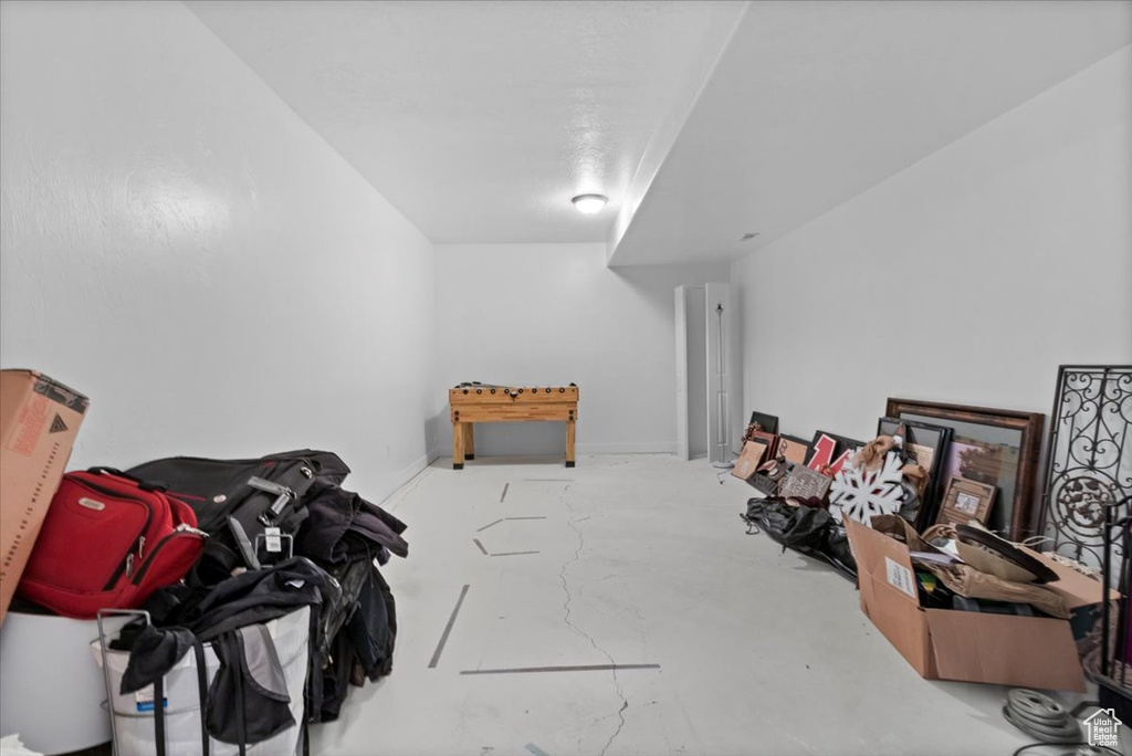 View of finished basement