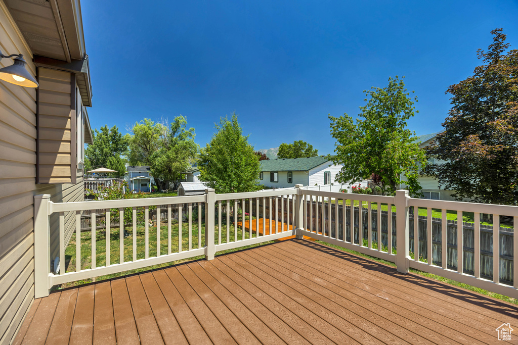 Deck featuring a residential view