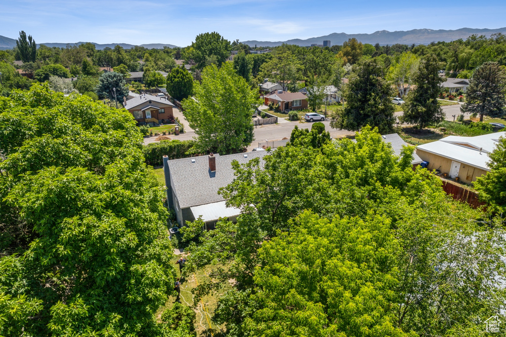 Aerial view of residential area