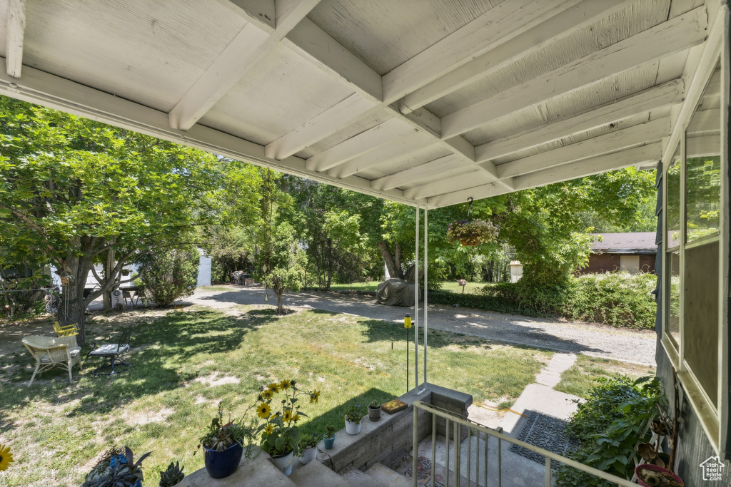View of grassy yard