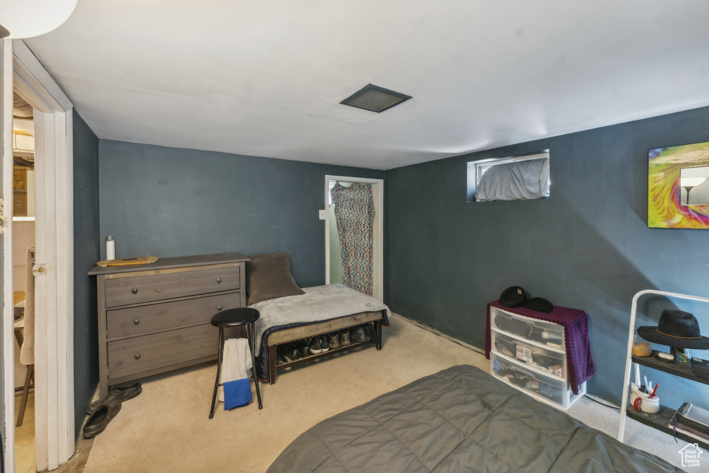 View of carpeted bedroom