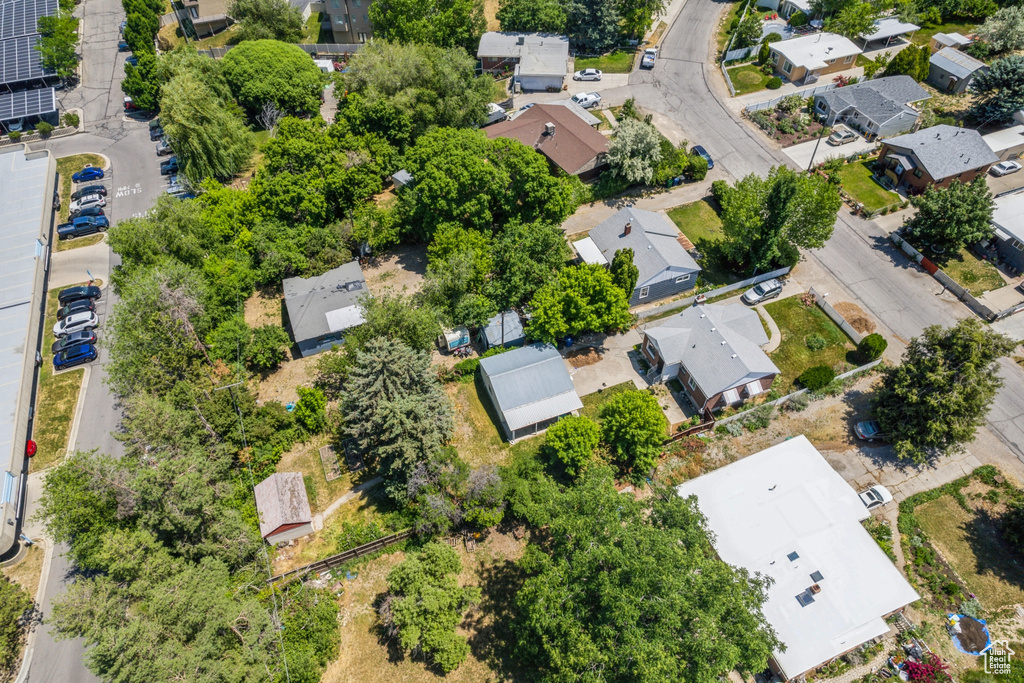 Aerial view of residential area