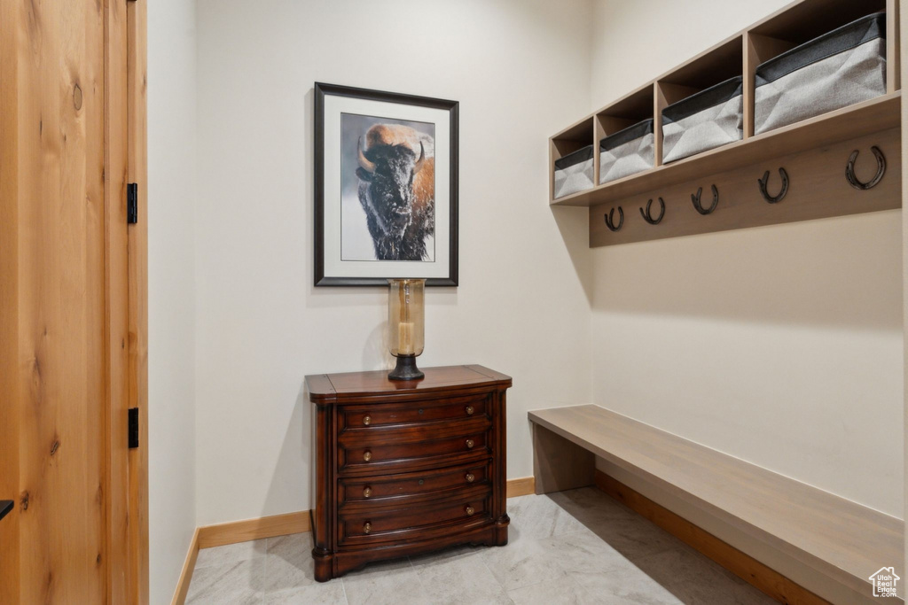 Mudroom with baseboards