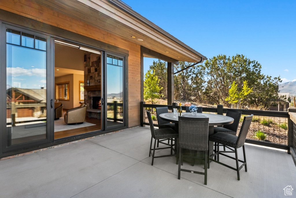 View of patio / terrace featuring outdoor dining space