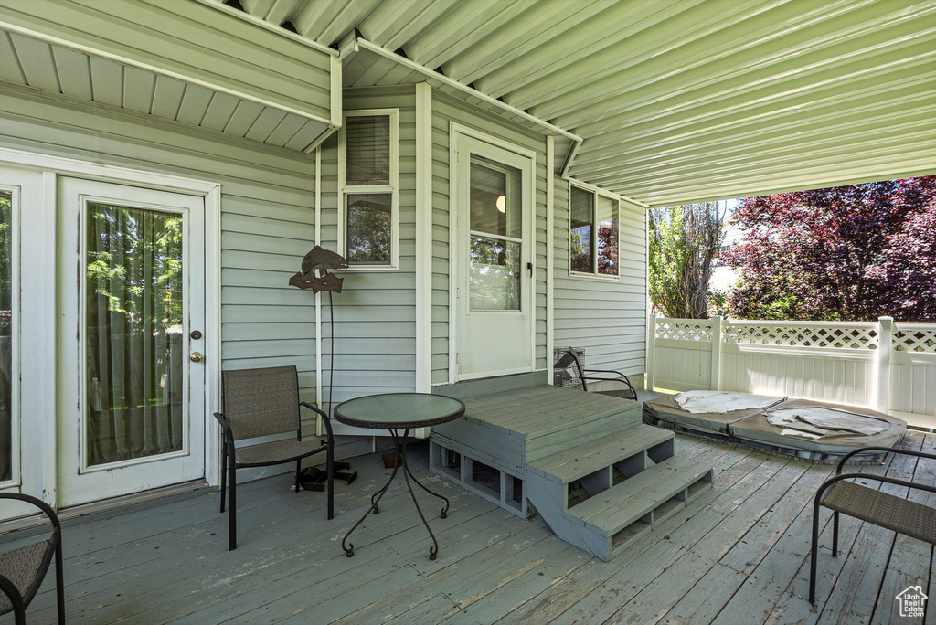 View of deck