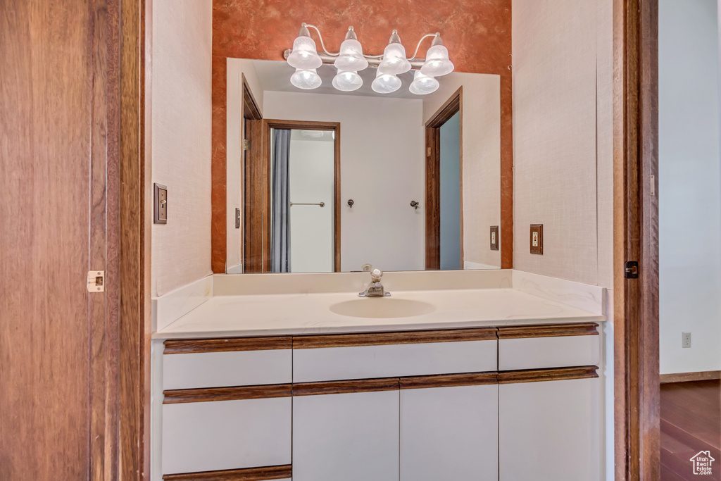 Bathroom featuring vanity