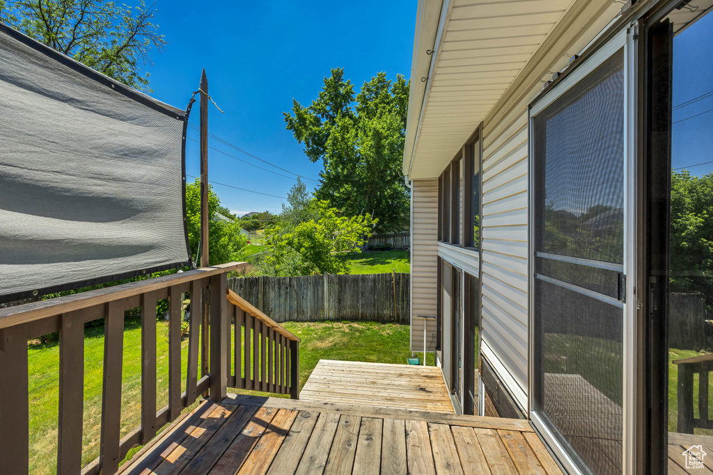 View of wooden terrace