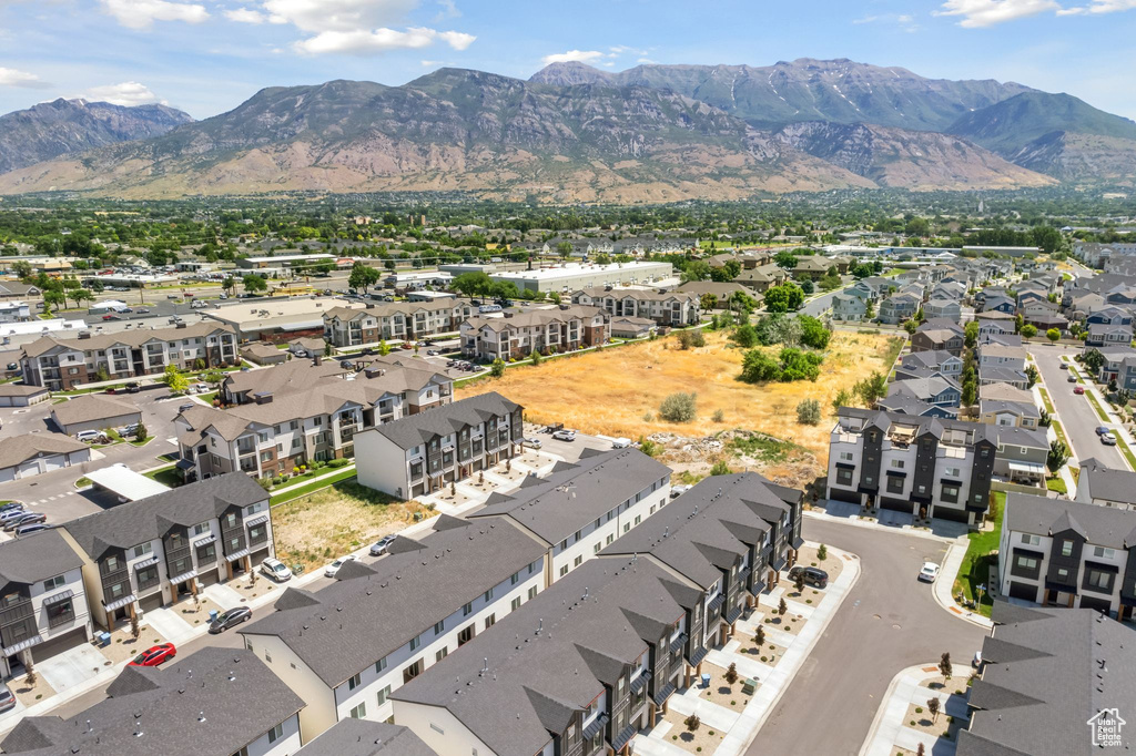 View of mountain backdrop with nearby suburban area