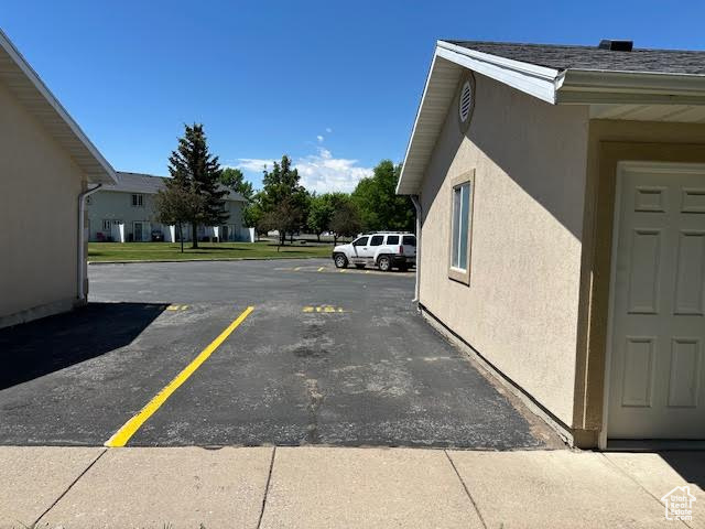 View of uncovered parking lot