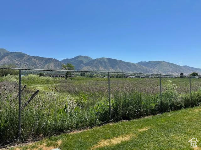 Mountain view with rural landscape