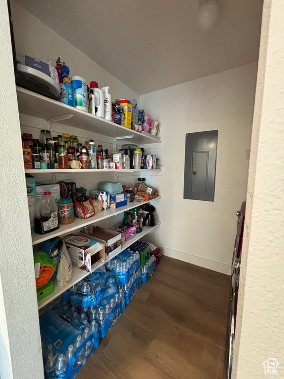 Storage area with electric panel