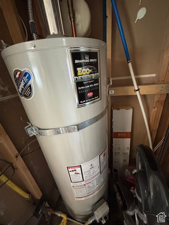Utility room with water heater