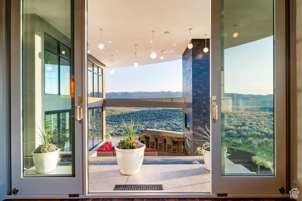Water view with a mountain backdrop