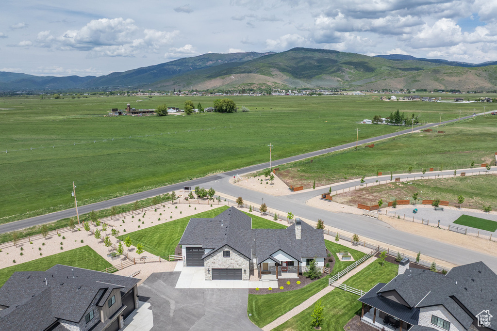 View of rural area featuring a mountain backdrop