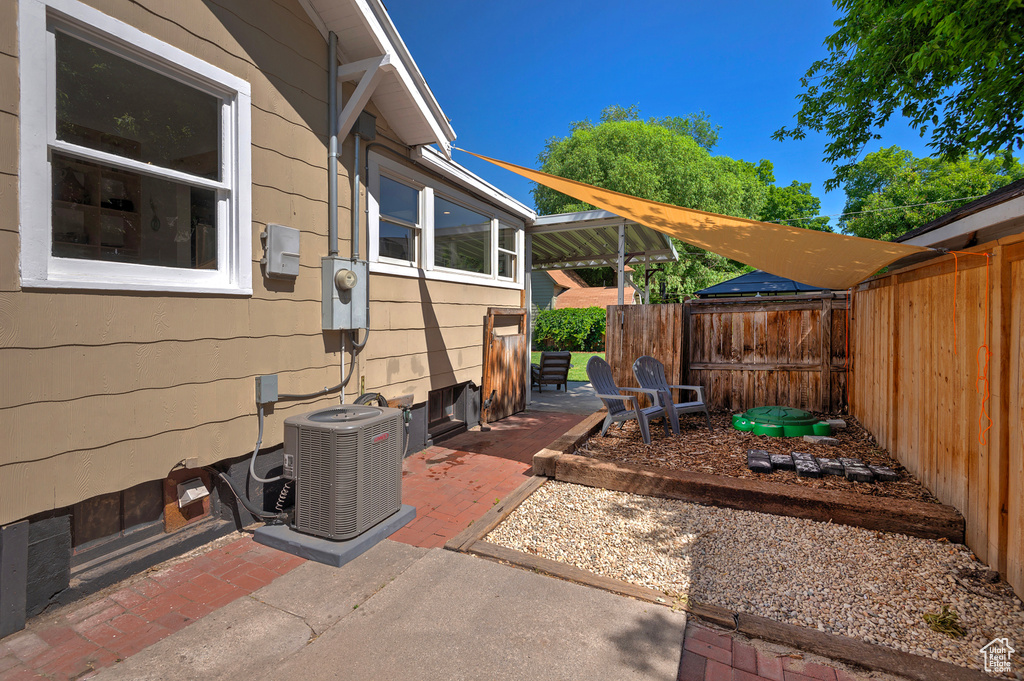 View of patio / terrace with central AC unit