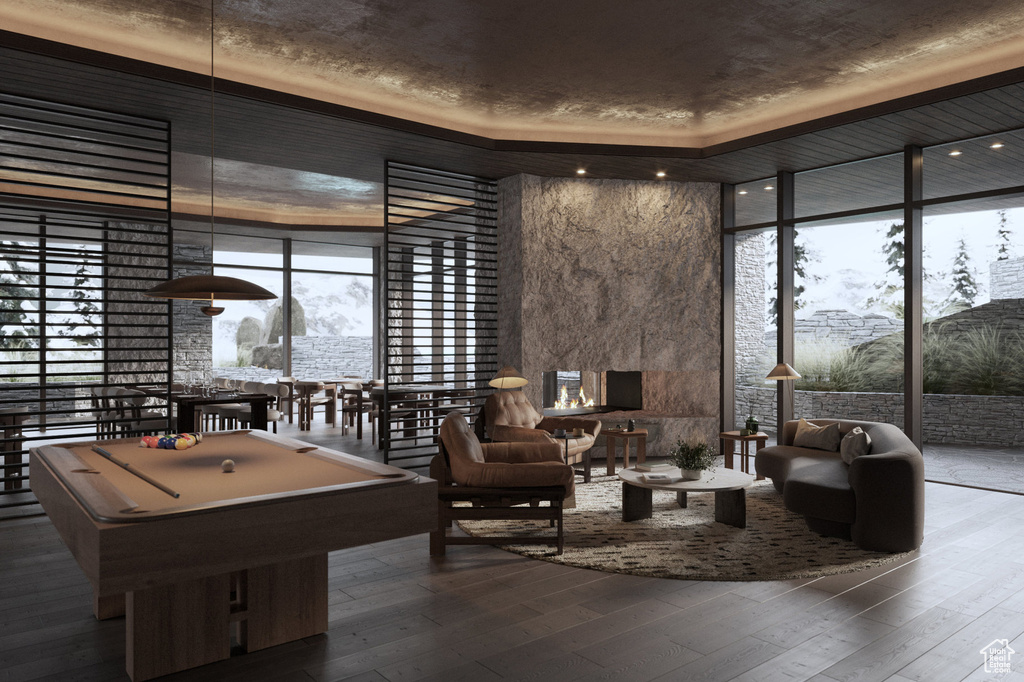 Community lobby with expansive windows