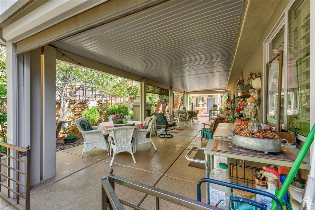 View of patio / terrace featuring outdoor dining area