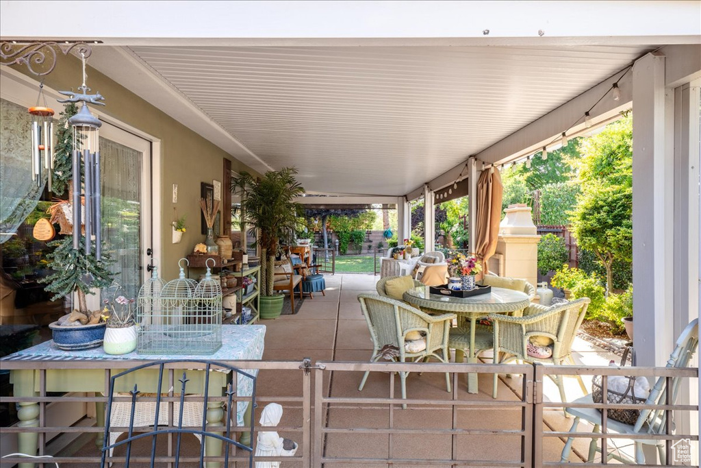 View of patio / terrace featuring outdoor dining area