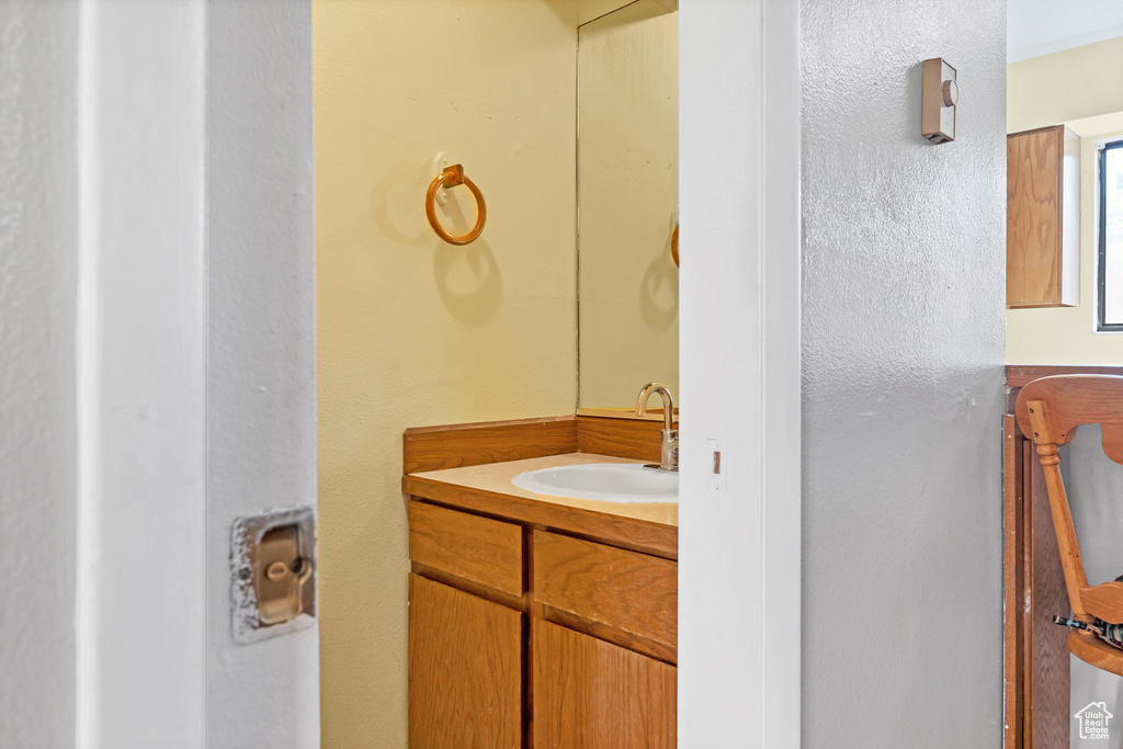 Bathroom featuring vanity