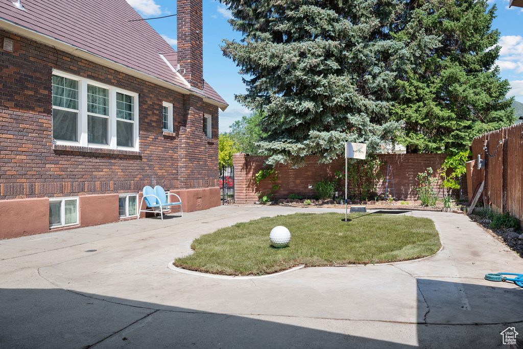 View of yard with a patio area