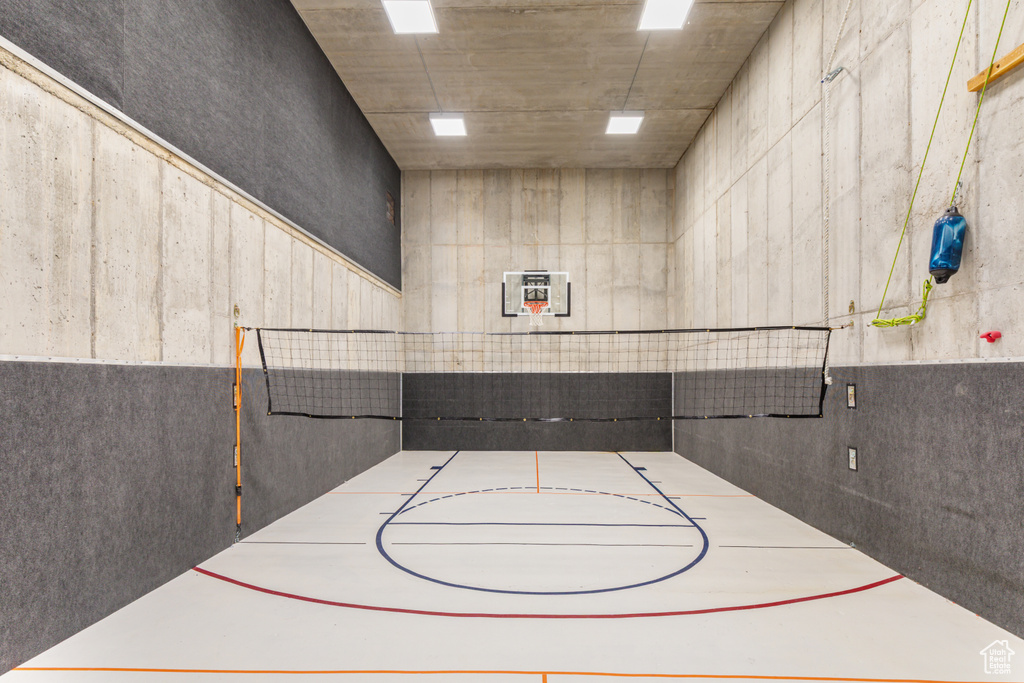 View of sport court featuring community basketball court