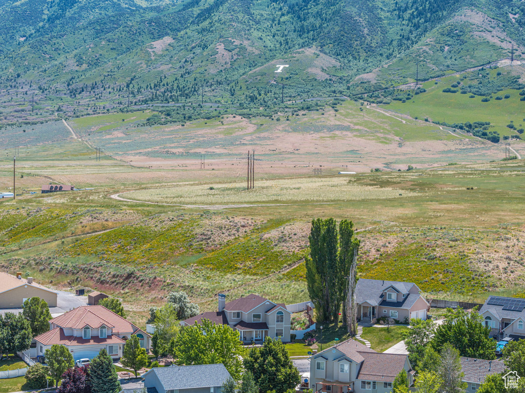 Aerial view of residential area